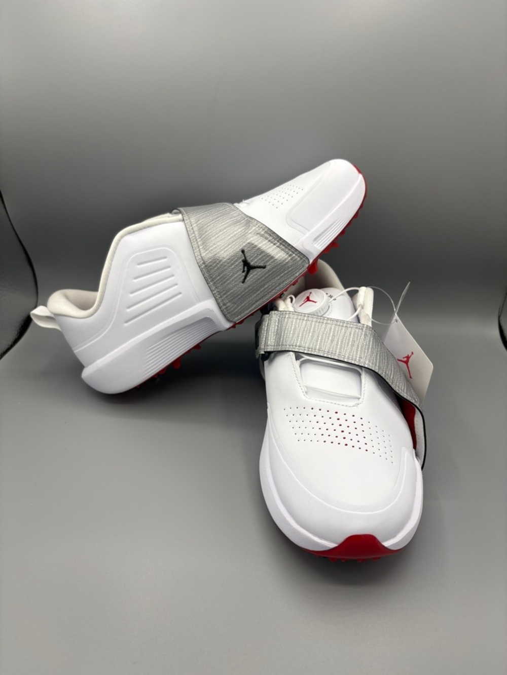 Nike Jordan “Air Rev” White Metallic Silver Golf shoes FV6338-100
